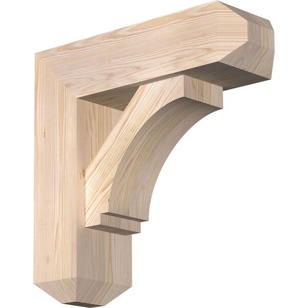 Ekena Millwork Imperial Craftsman Smooth Bracket w/ Offset Brace, Douglas Fir, 7 1/2"W x 24"D x 24"H BKT0806X24X24IMP04SDF - main